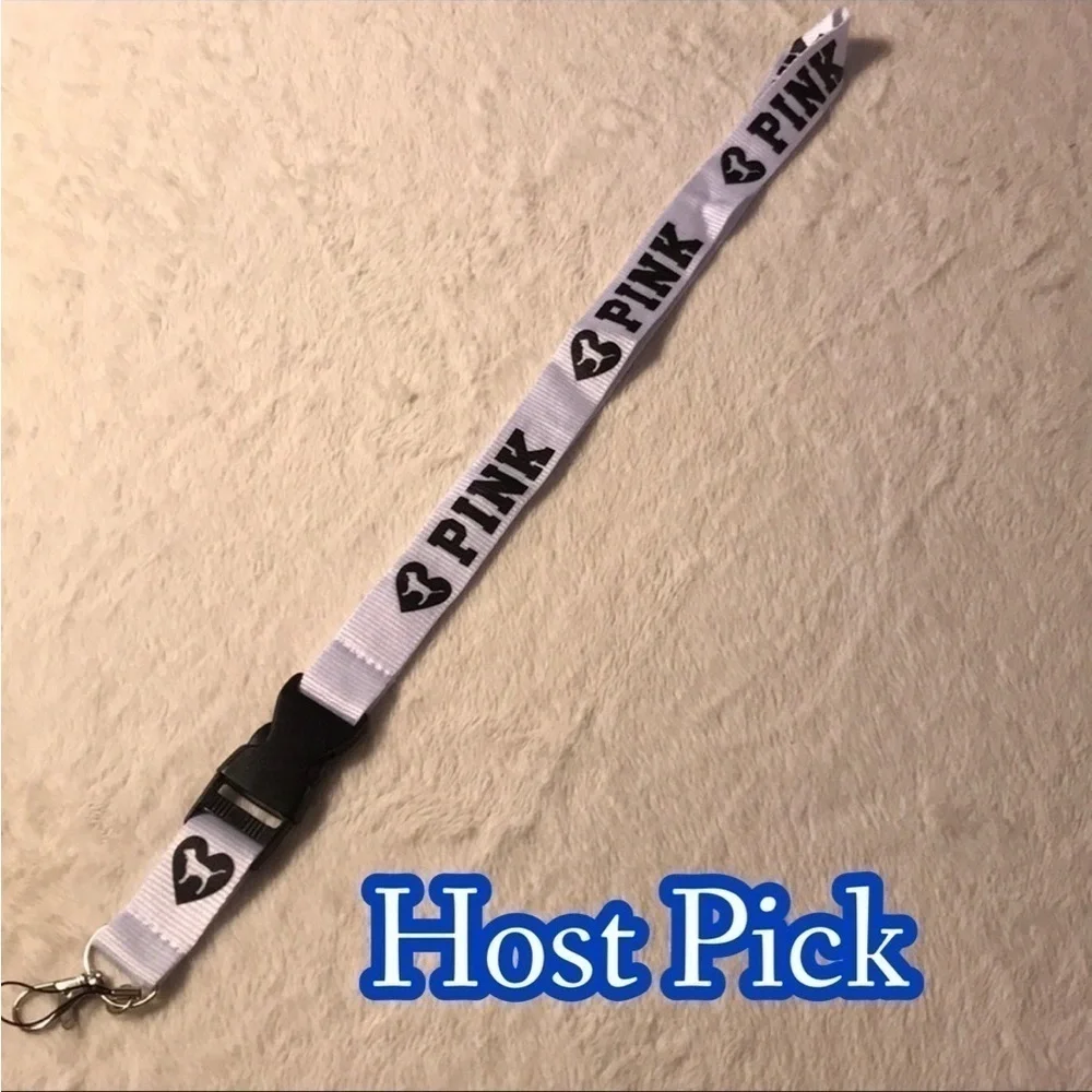 ✅HOST Pick✅ White Love Pink Lanyard, NWOT